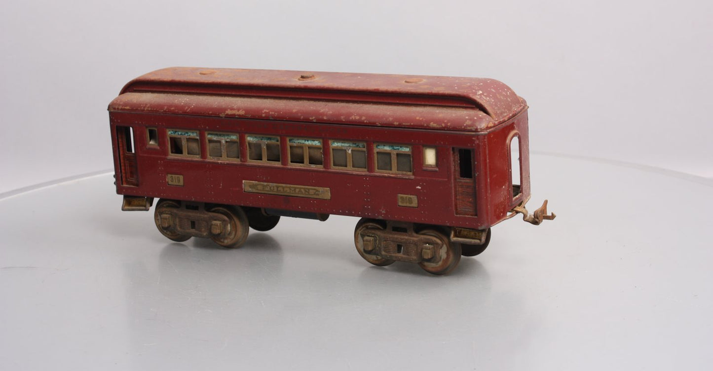 Lionel 319 Vintage Standard Gauge Maroon Tinplate Pullman