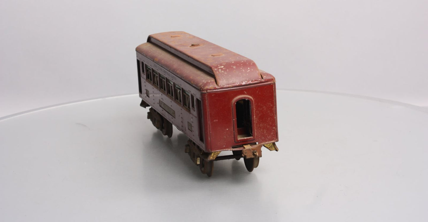 Lionel 319 Vintage Standard Gauge Maroon Tinplate Pullman