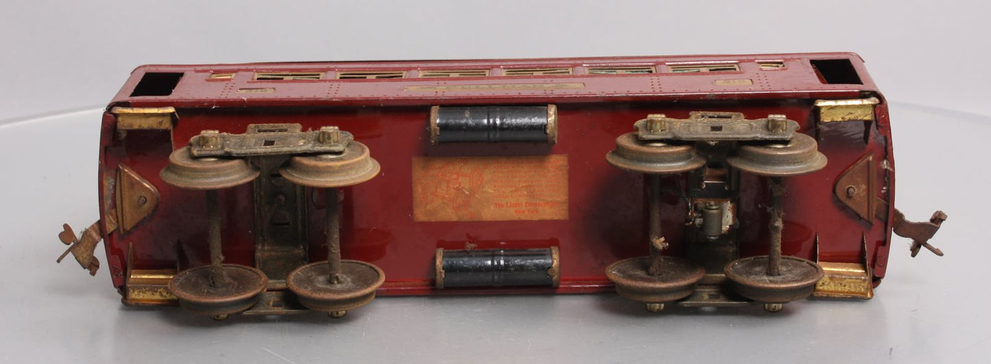 Lionel 319 Vintage Standard Gauge Maroon Tinplate Pullman