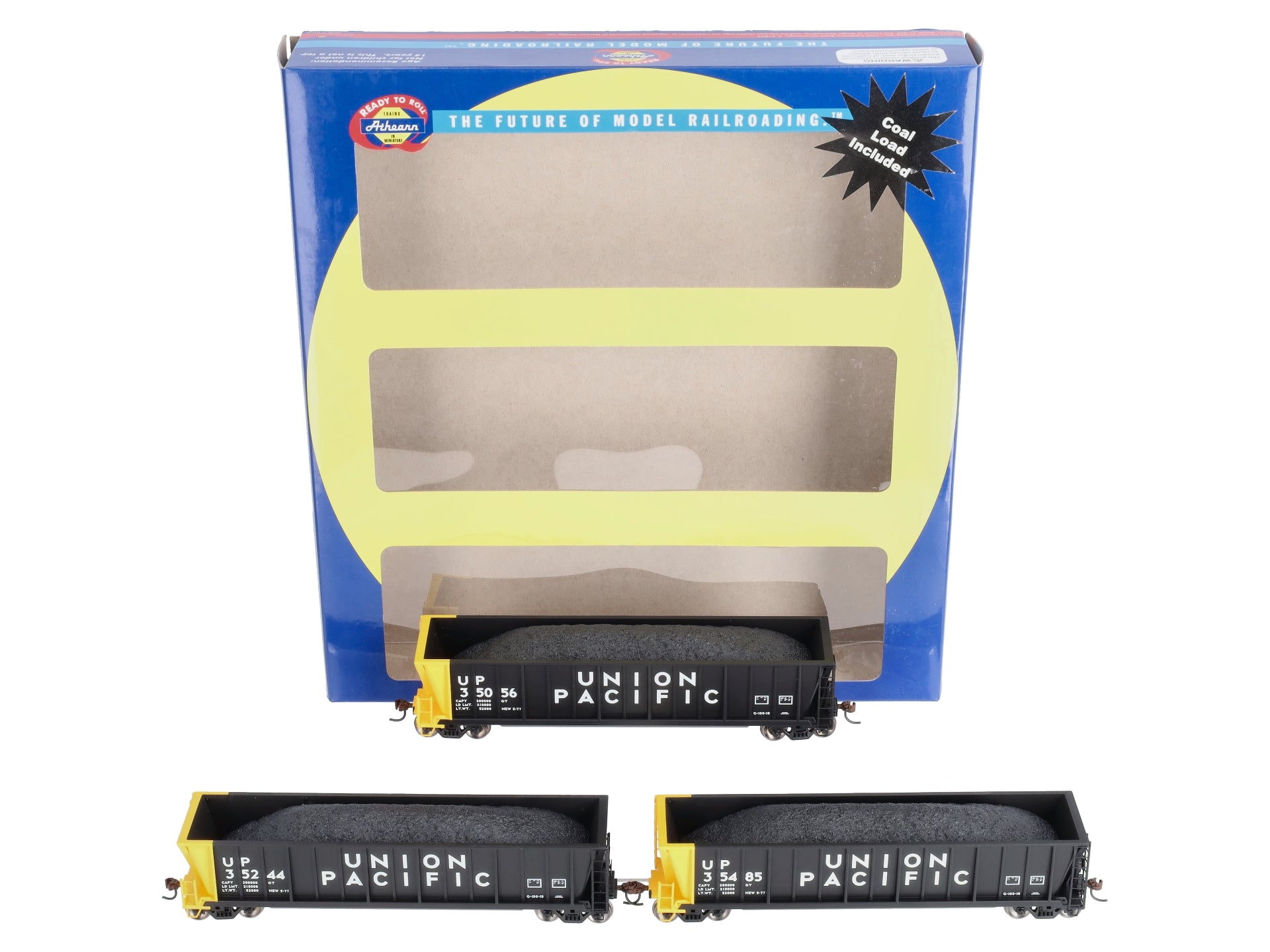 Athearn 97510 HO UP RTR Bathtub Gondola w/Coal Load #1 (Set of 3)
