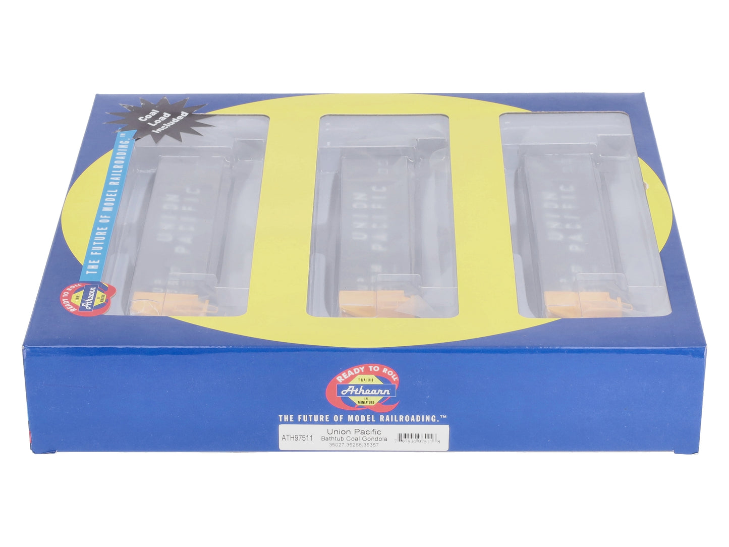 Athearn 97511 HO UP RTR Bathtub Gondola w/Coal Load #2 (Set of 3)
