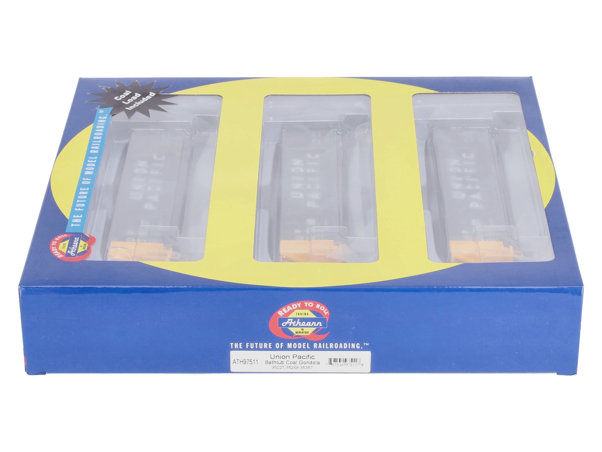 Athearn 97511 HO UP RTR Bathtub Gondola w/Coal Load #2 (Set of 3)