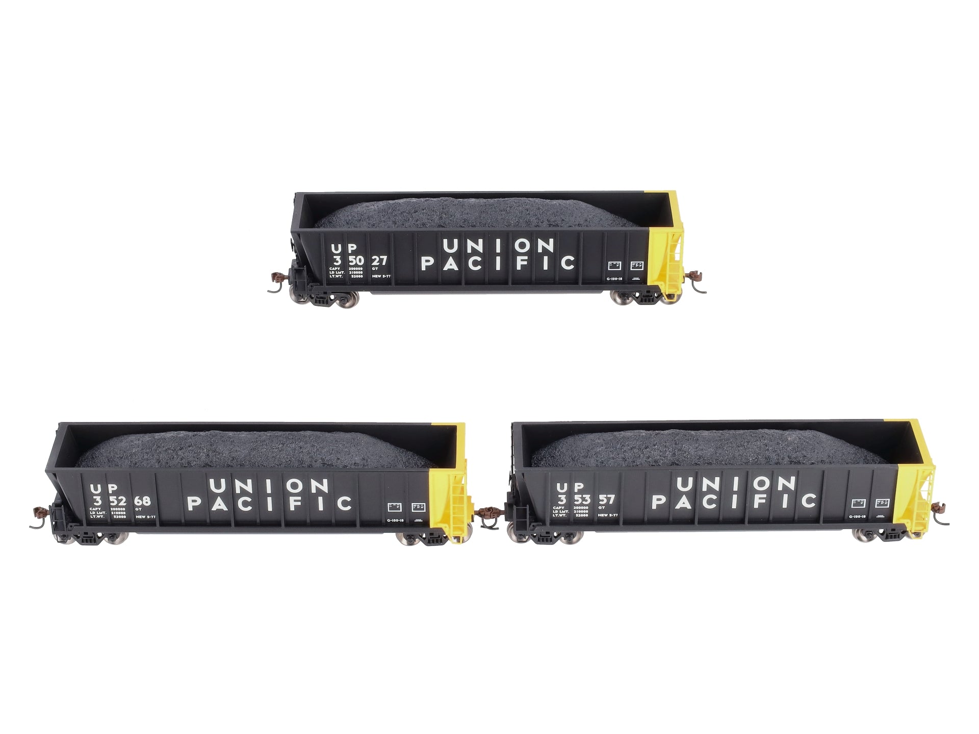 Athearn 97511 HO UP RTR Bathtub Gondola w/Coal Load #2 (Set of 3)
