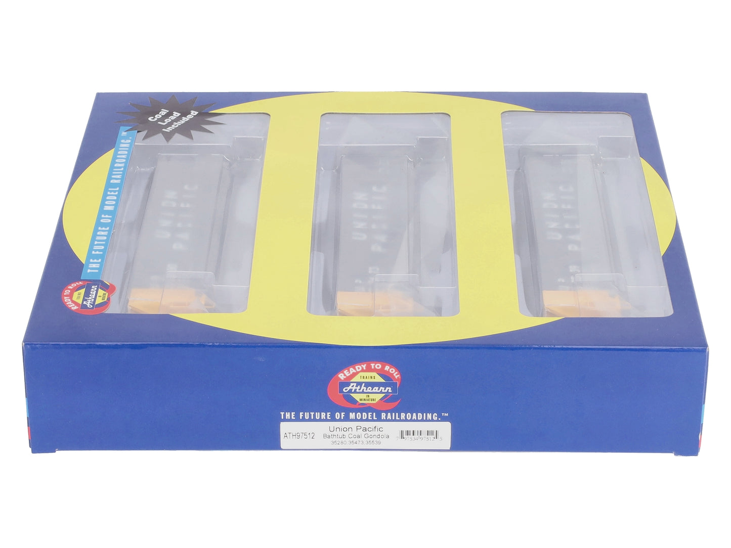 Athearn 97512 HO UP RTR Bathtub Gondola w/Coal Load #3 (Set of 3)