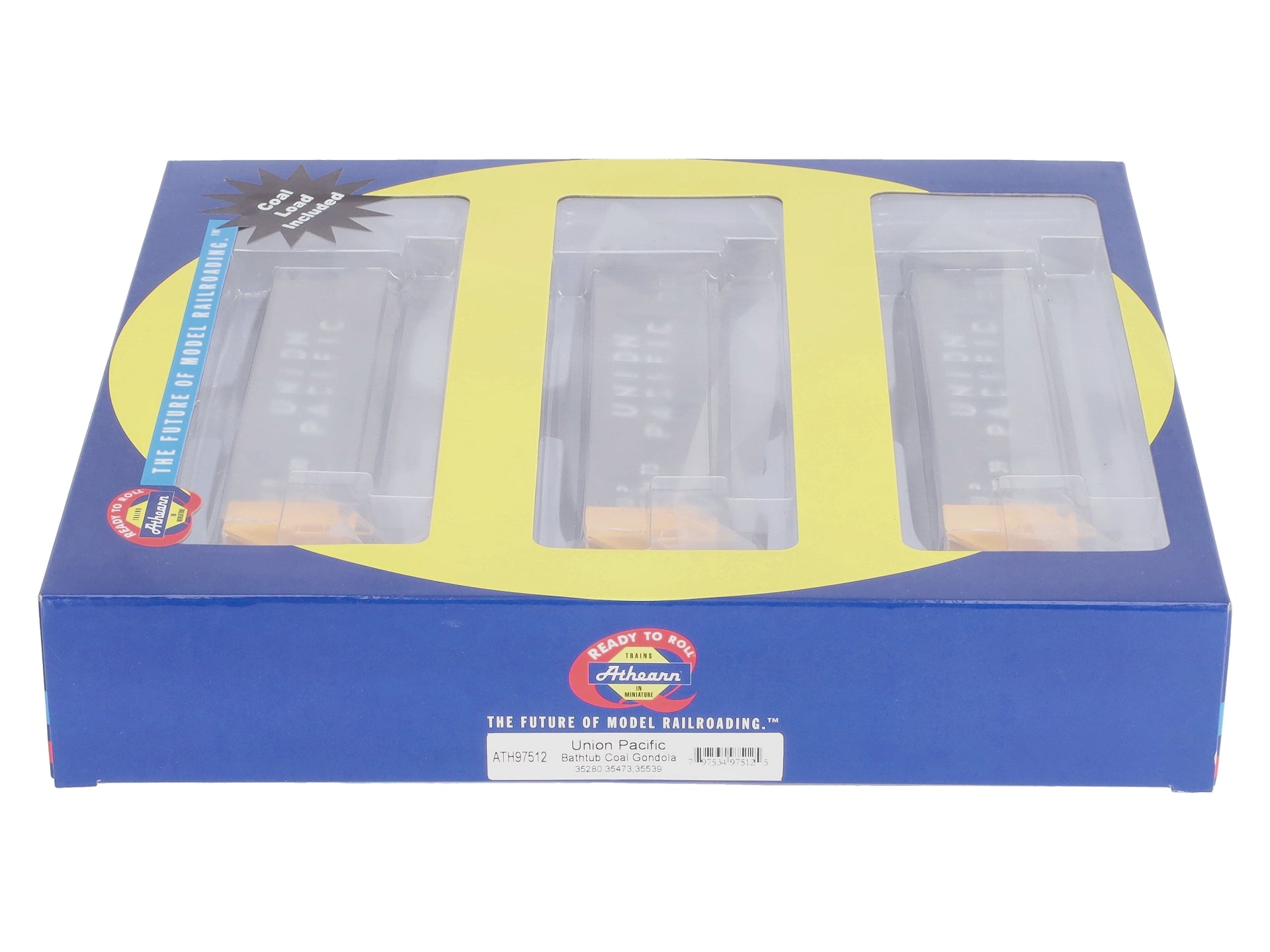 Athearn 97512 HO UP RTR Bathtub Gondola w/Coal Load #3 (Set of 3)