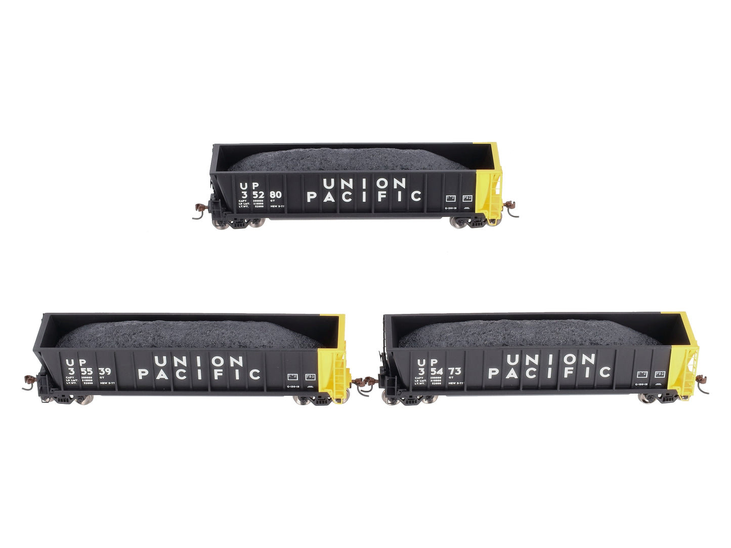 Athearn 97512 HO UP RTR Bathtub Gondola w/Coal Load #3 (Set of 3)