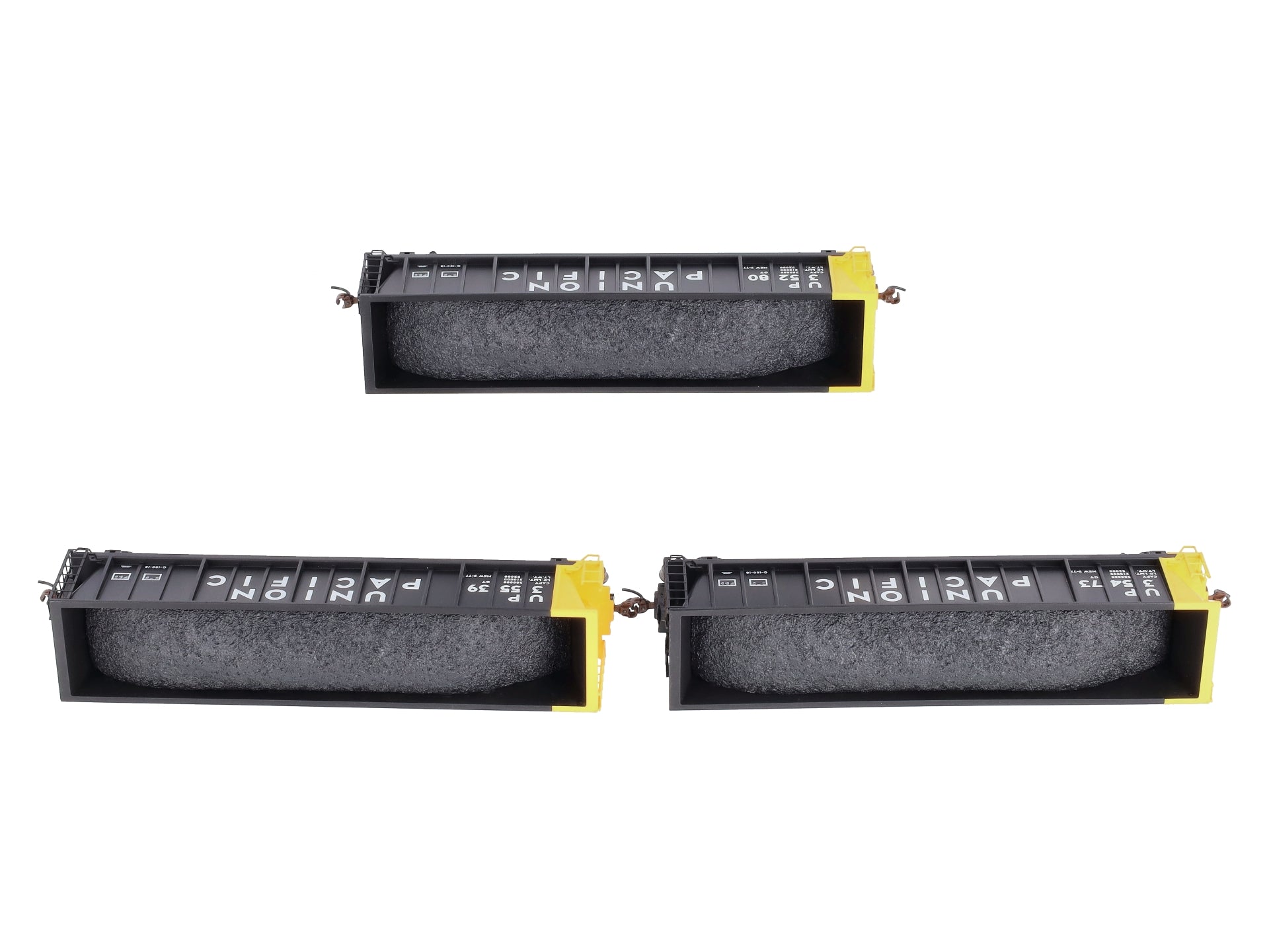 Athearn 97512 HO UP RTR Bathtub Gondola w/Coal Load #3 (Set of 3)