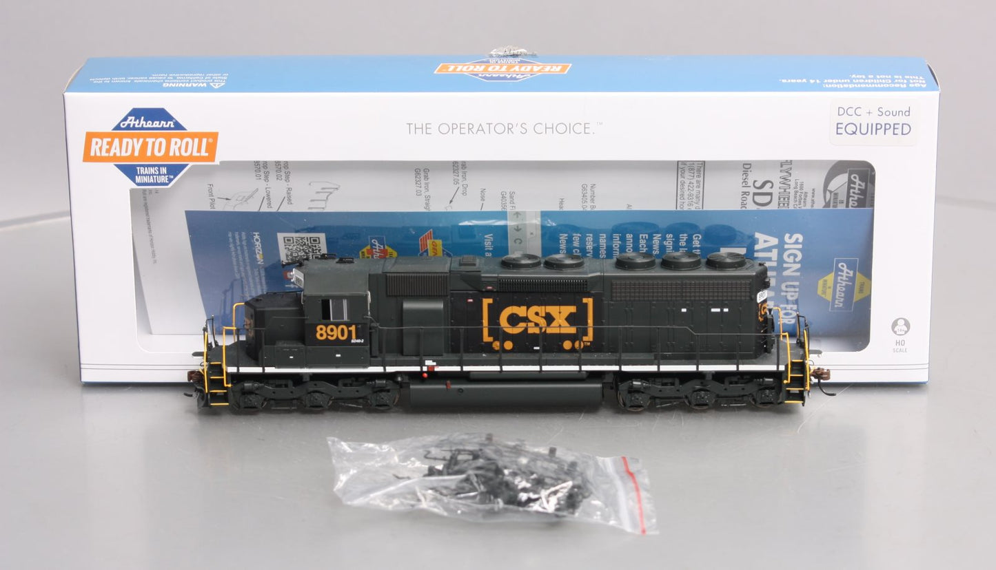 Athearn 88599 HO CSX/Boxcar Logo RTR SD40 Diesel Locomotive w/DCC & Sound #8901