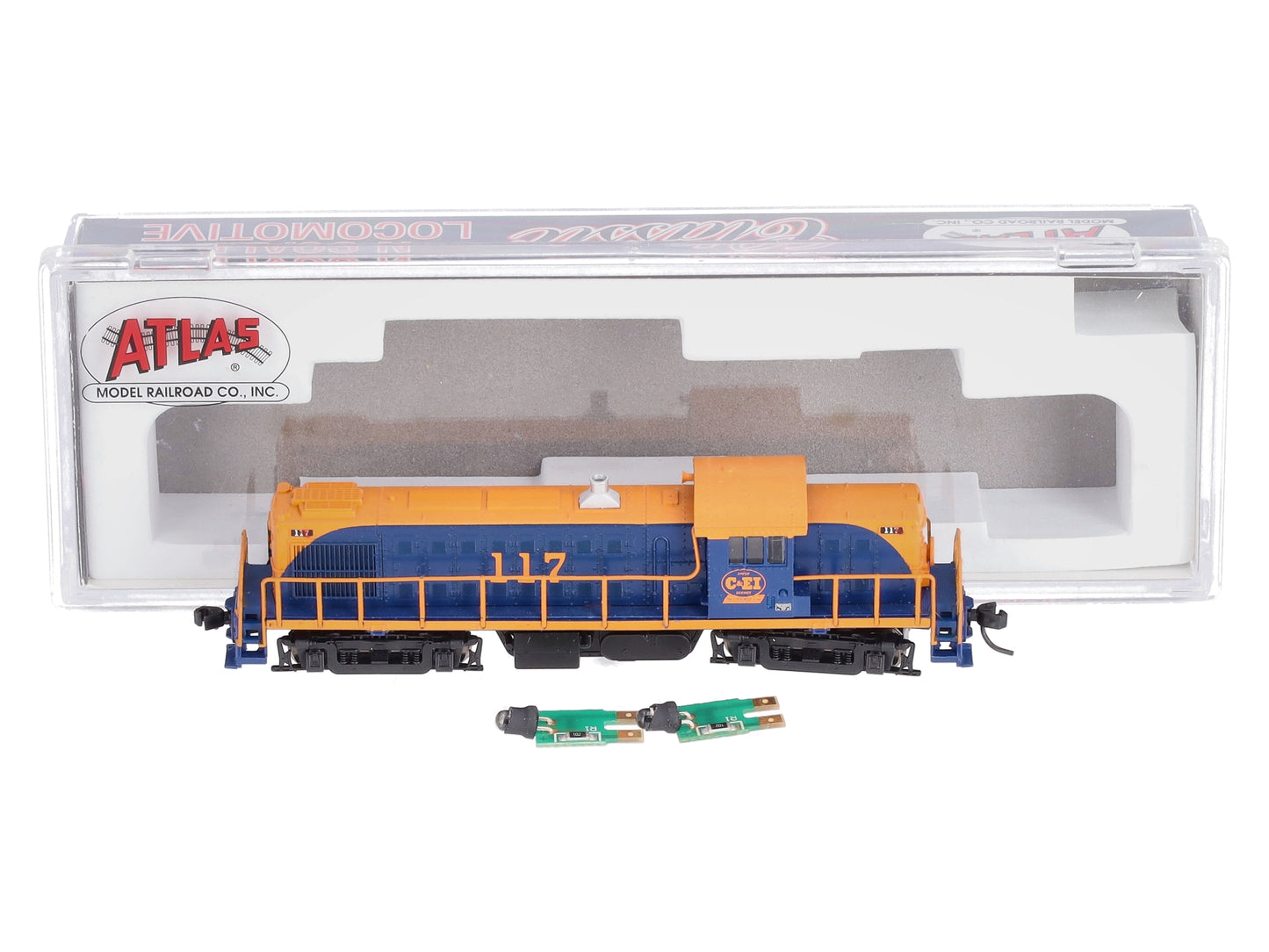 Atlas 40003081 N Chicago & Eastern Illinois RS-1 Locomotive (Blue/Orange) #117
