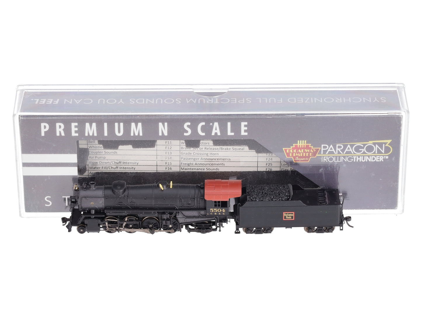 Broadway Limited 5702 N CB&Q USRA Heavy Mikado Steam Locomotive Sound #5504