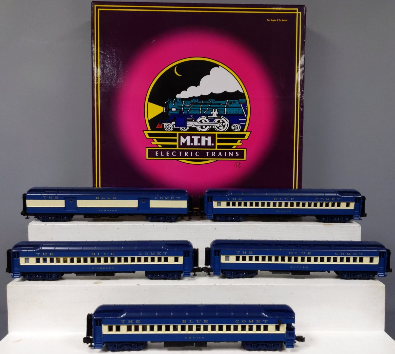MTH 20-4021 O Gauge Jersey Central 70' Madison Passenger Car Set (Set of 5) EX/Box