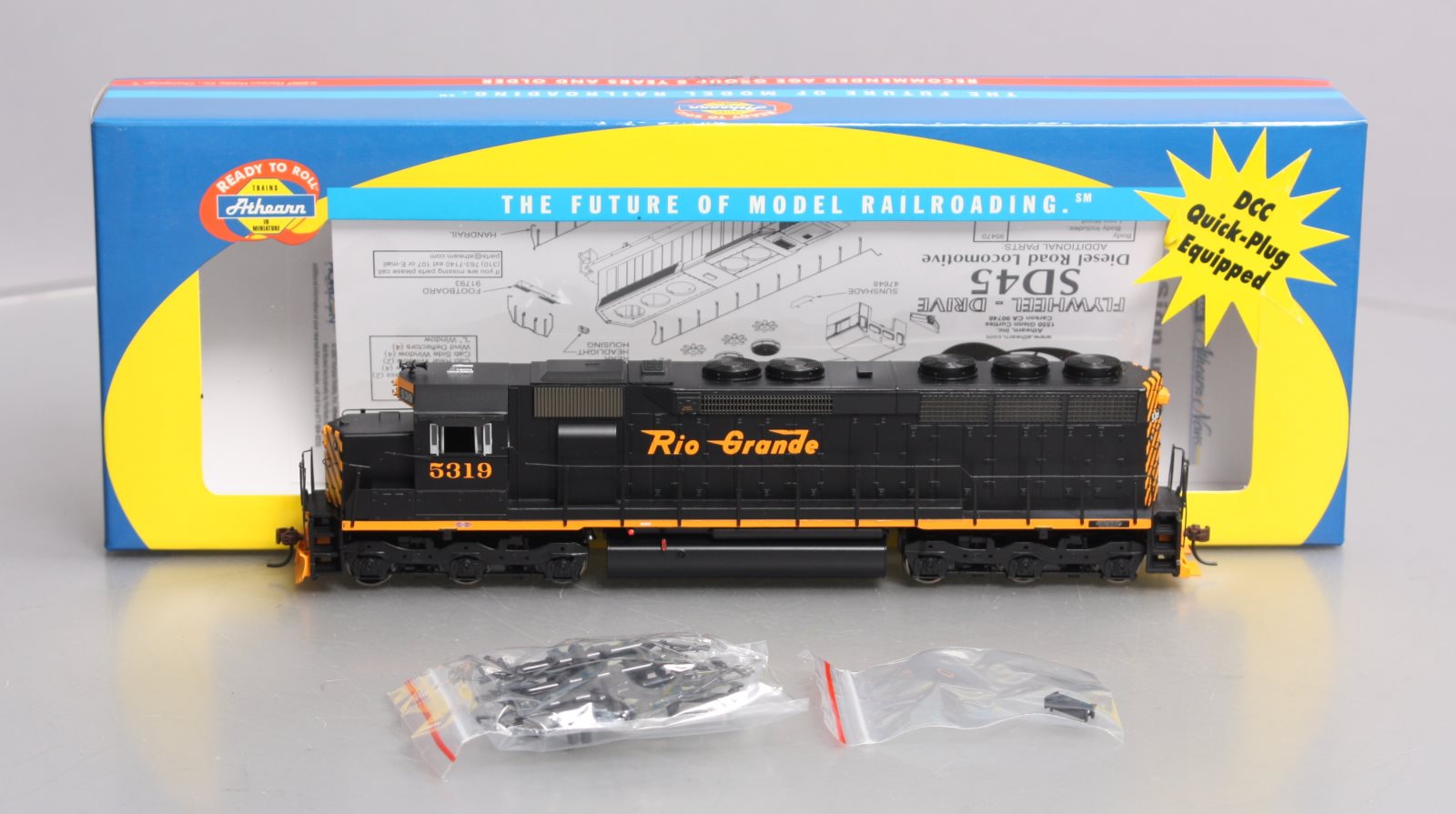 Athearn 95408 HO Rio Grande SD45 Diesel Locomotive #5319 LN/Box