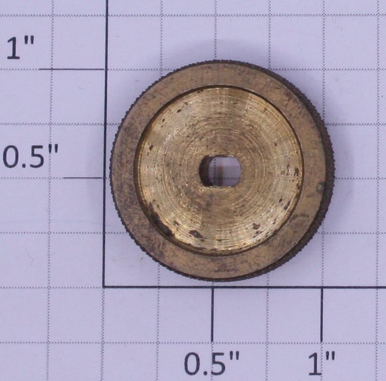 Lionel 219-22BO O Gauge Prewar Brass Crane Handwheel with Oval Hole