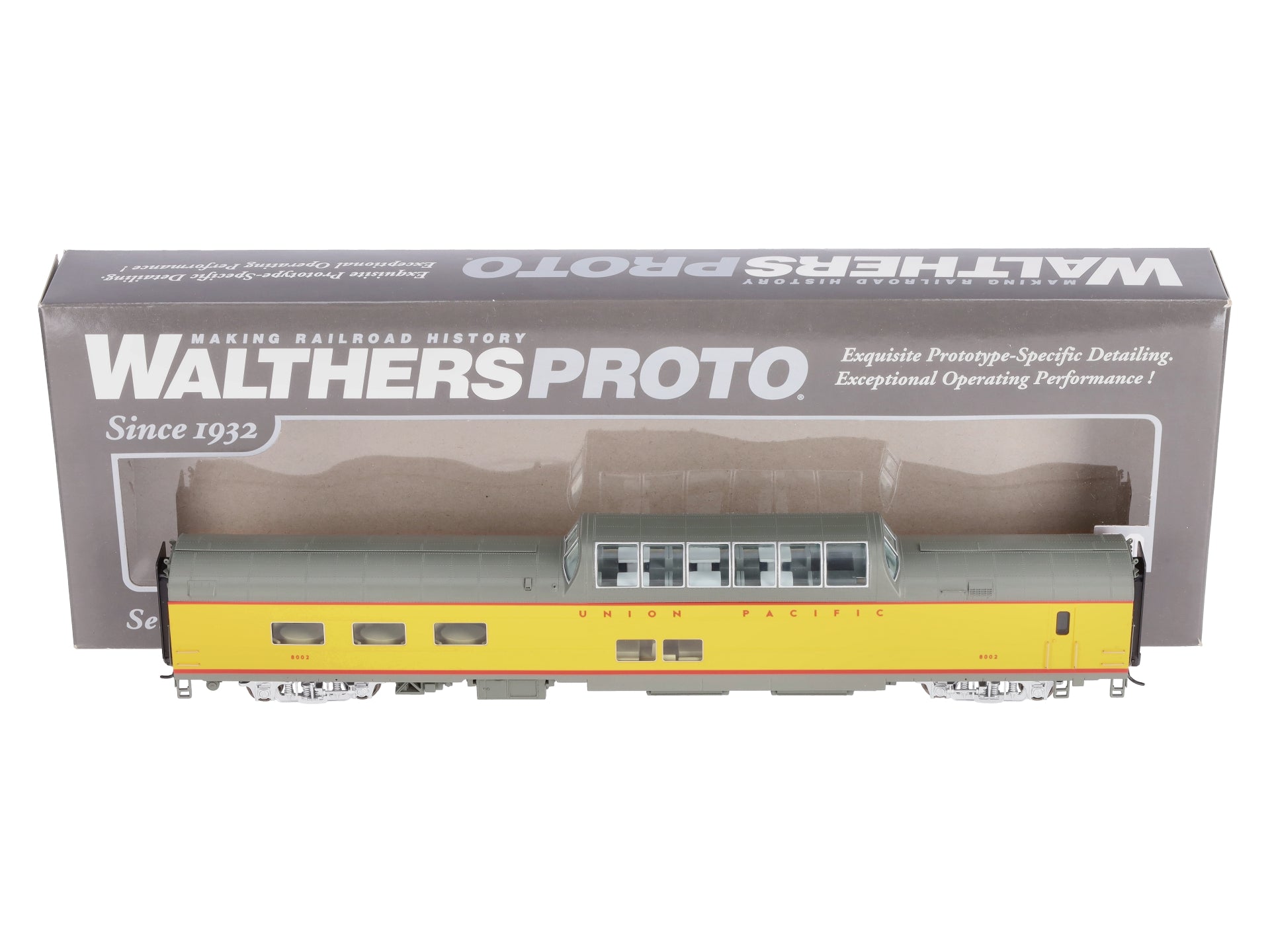 Walthers 920-9546 HO Scale UP ACF Dome-Diner Passenger Cars #8002