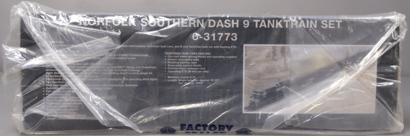 Lionel 6-31773 O Gauge Norfolk Southern Dash 9 TankTrain Diesel Train Set