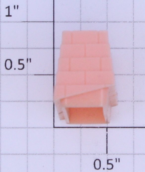 Plasticville PV-514 Pink Ranch House Chimney