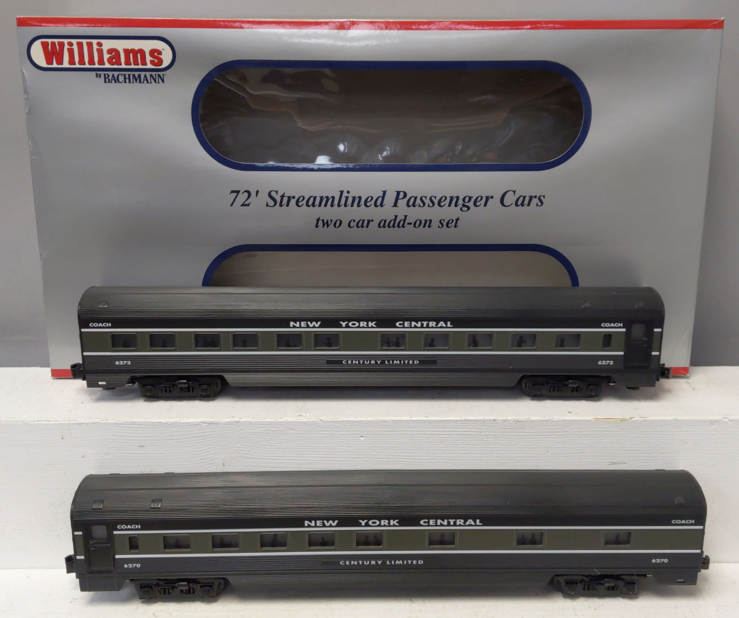 Williams 43108 New York Central 72 Ft. Streamliner 2-Car Add-On Set 6270/6273