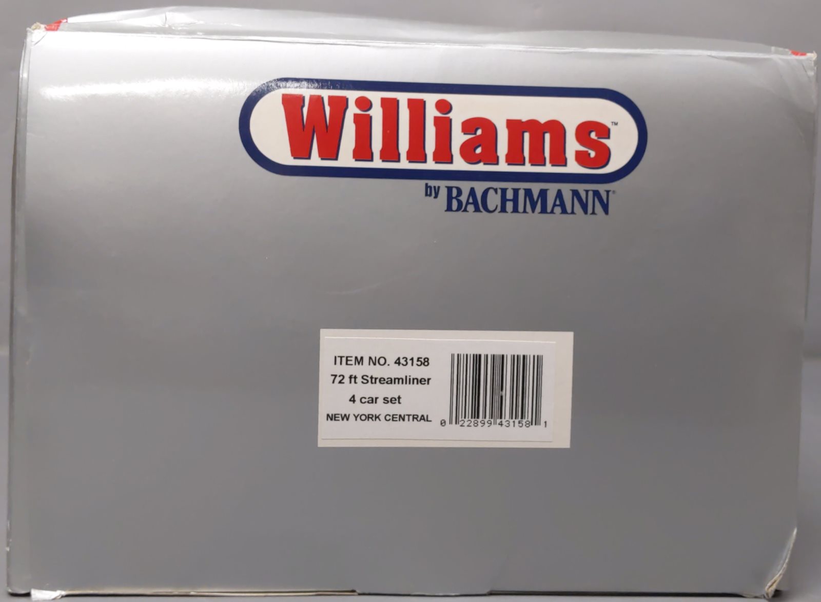 Williams 43158 O Gauge NYC 72 Ft. Streamline 4-Car Passenger Set LN/Box
