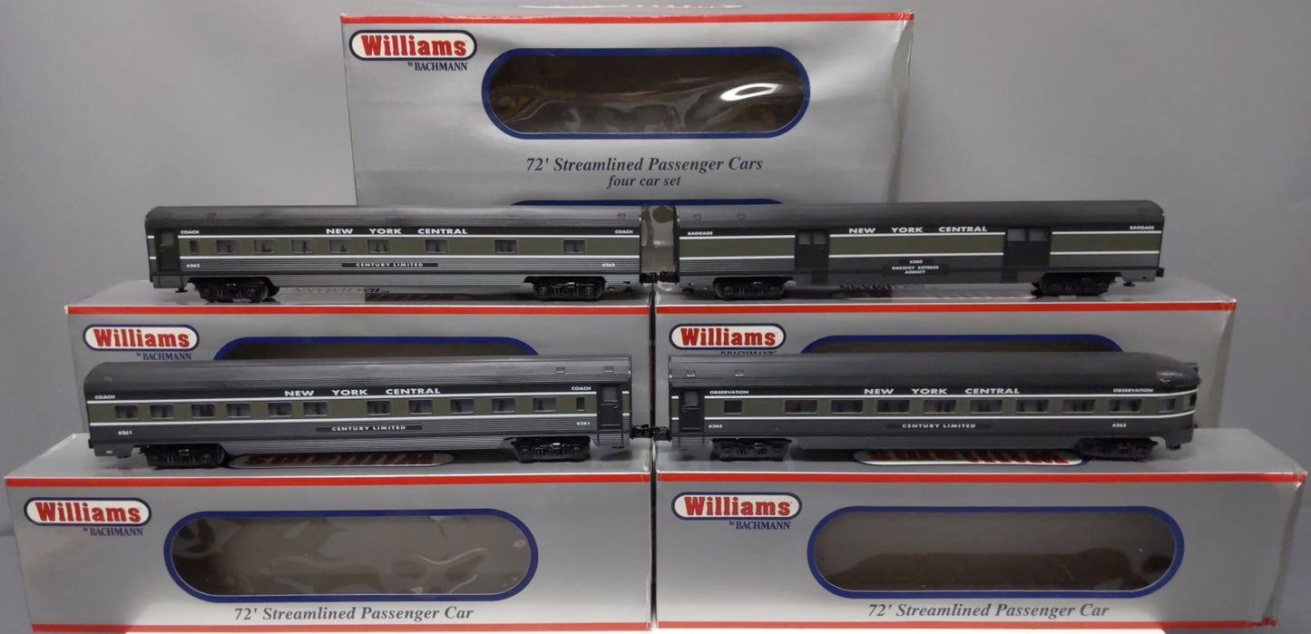 Williams 43158 O Gauge NYC 72 Ft. Streamline 4-Car Passenger Set LN/Box
