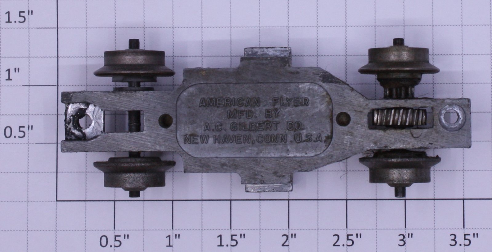 American Flyer XA12C197 S Scale Handcar Chassis with Wheels