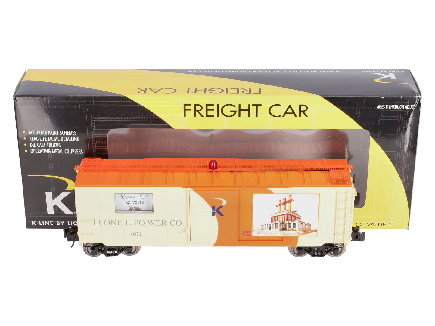 Lionel K-Line 6-36838 O Gauge Lionel Power Co. Voltmeter Car