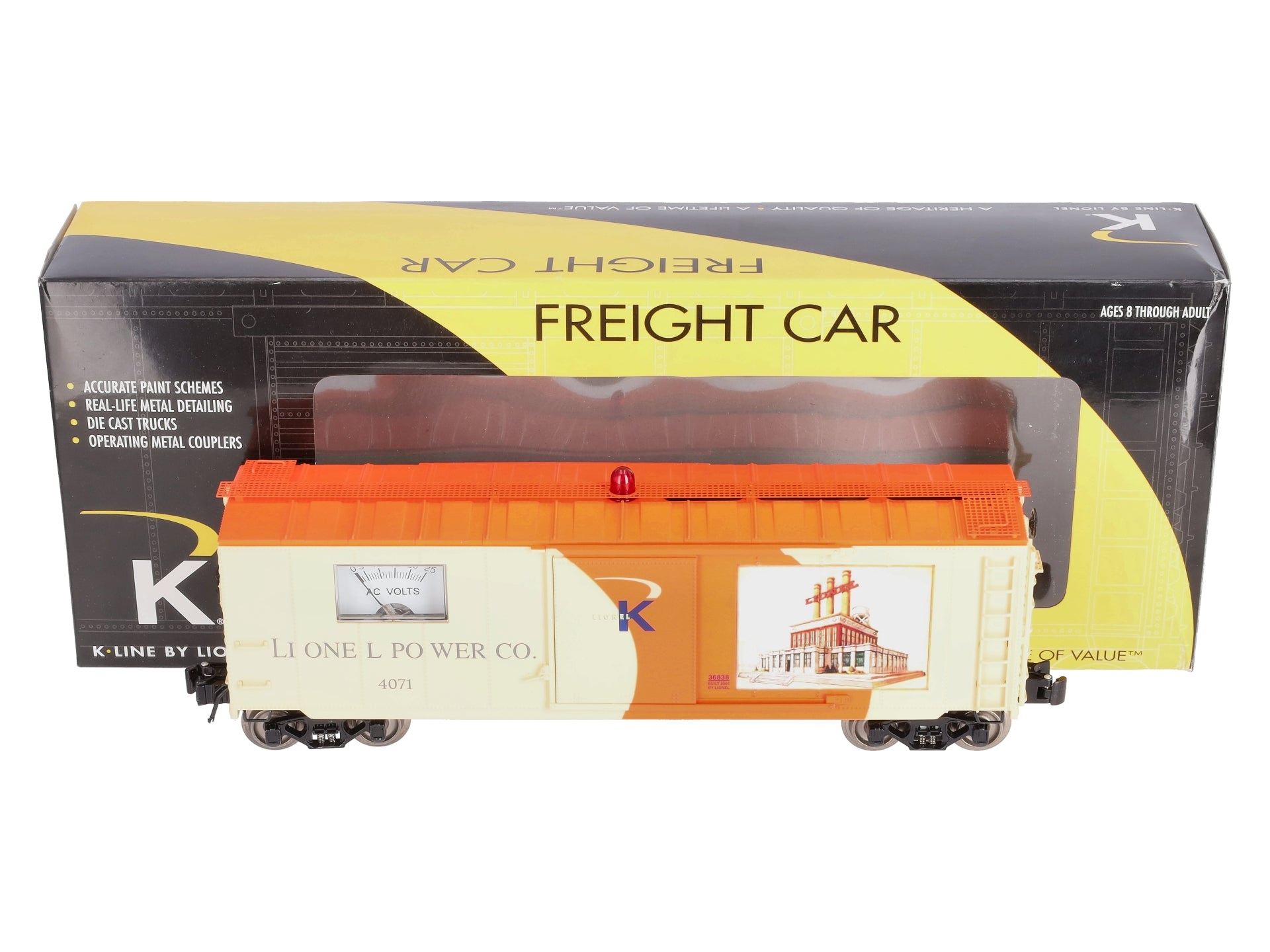 Lionel K-Line 6-36838 O Gauge Lionel Power Co. Voltmeter Car