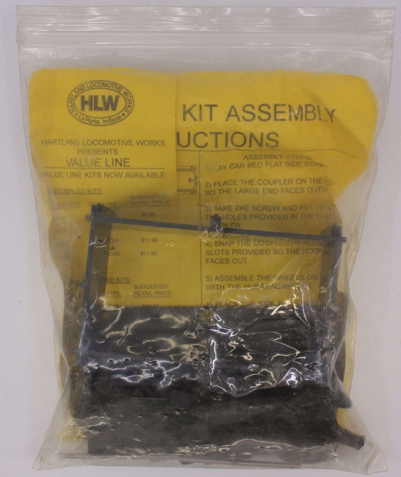 Hartland 15106 G Scale Black Undecorated Mini Gondola Kit