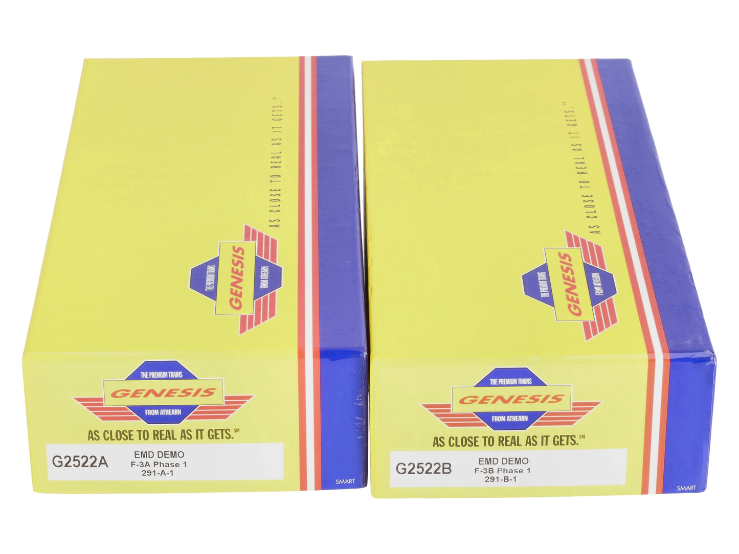 Athearn G2522 HO Scale EMD Demo F-3A/F-3B Diesel Locomotive Set LN/Box