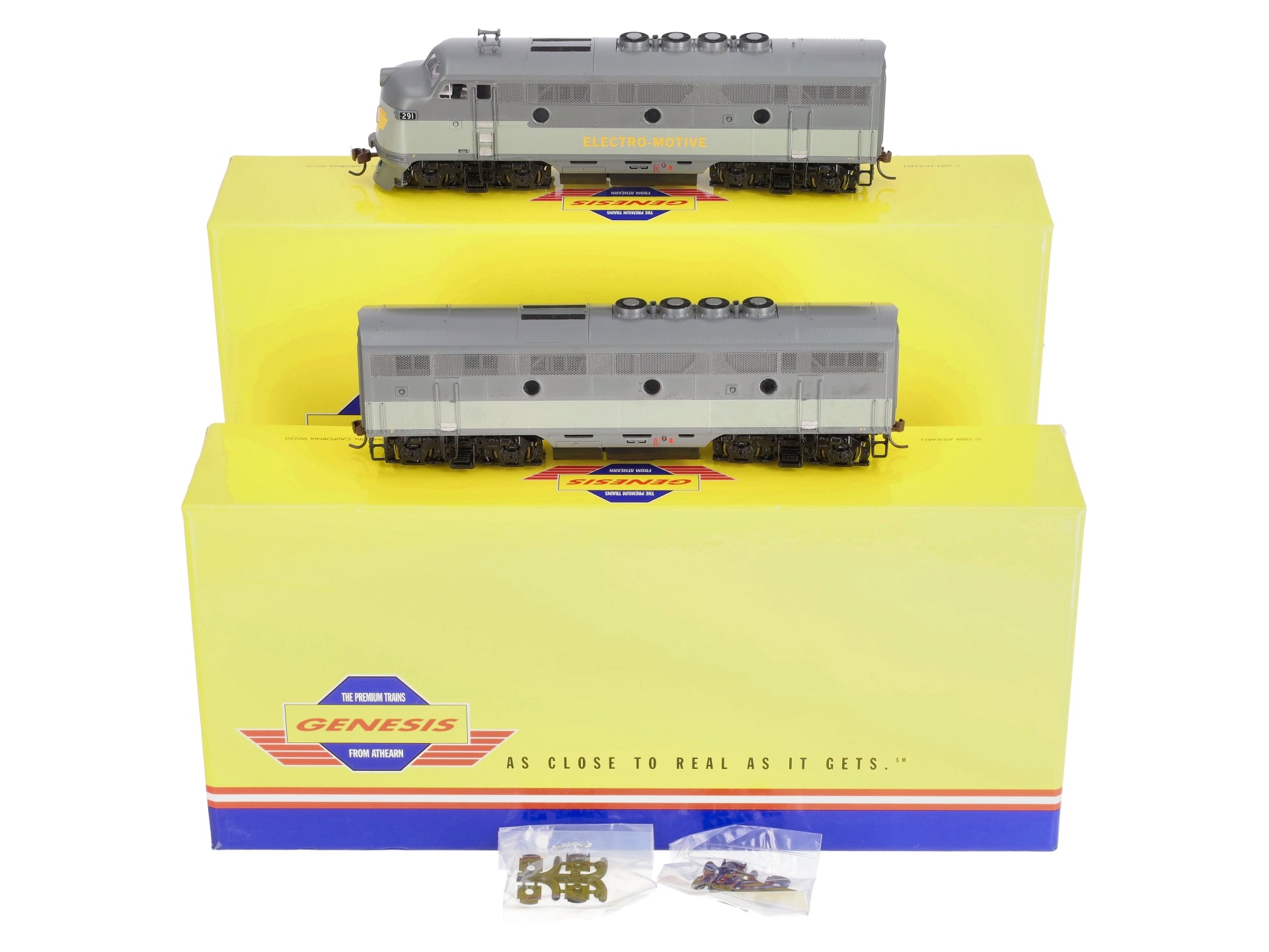 Athearn G2522 HO Scale EMD Demo F-3A/F-3B Diesel Locomotive Set LN/Box