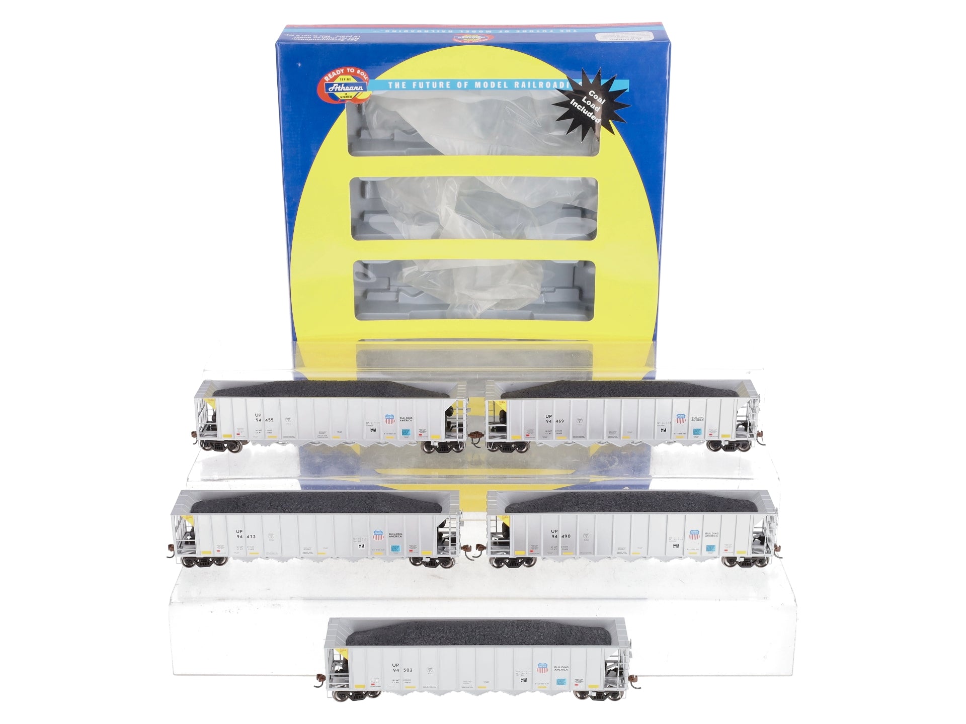 Athearn 98345 HO Union Pacific 5-Bay Rapid Discharge Hopper RTR #1 (5)