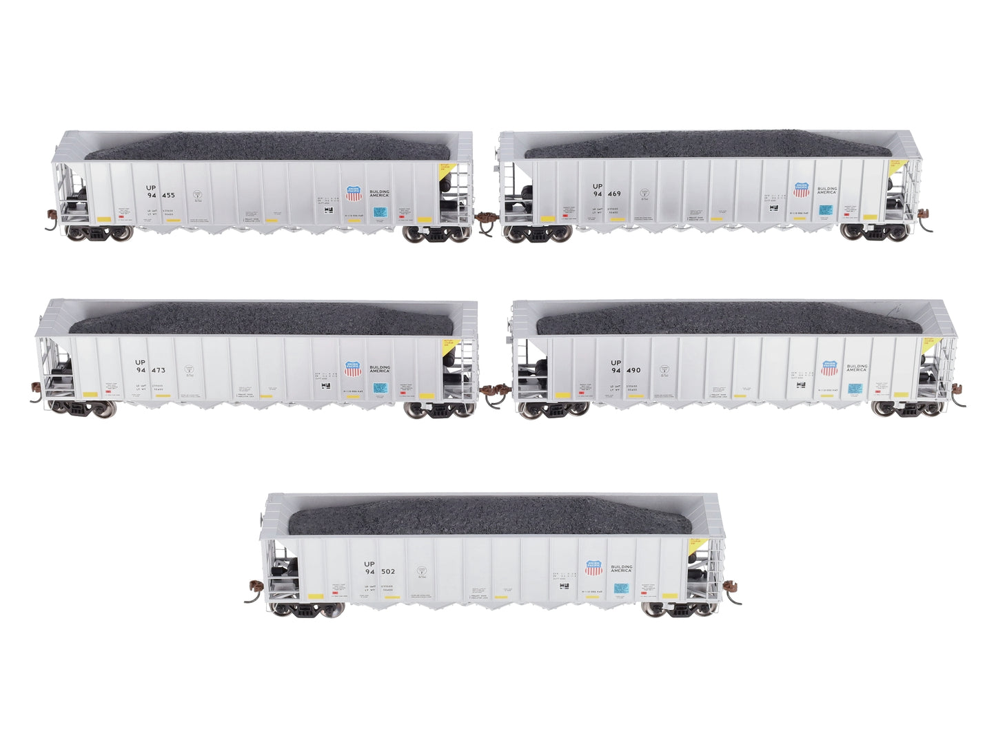 Athearn 98345 HO Union Pacific 5-Bay Rapid Discharge Hopper RTR #1 (5)