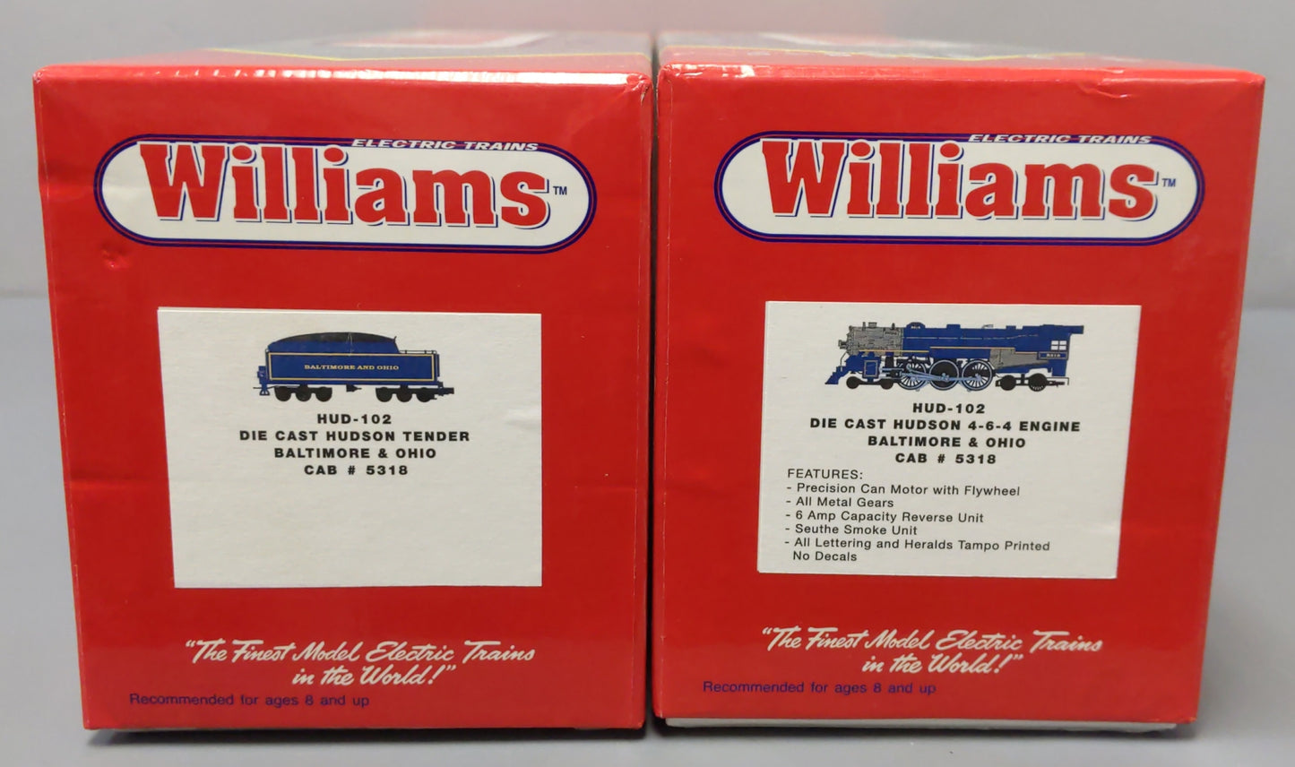 Williams 40202 O B&O 4-6-4 Semi-Scale Hudson Steam Locomotive #5318