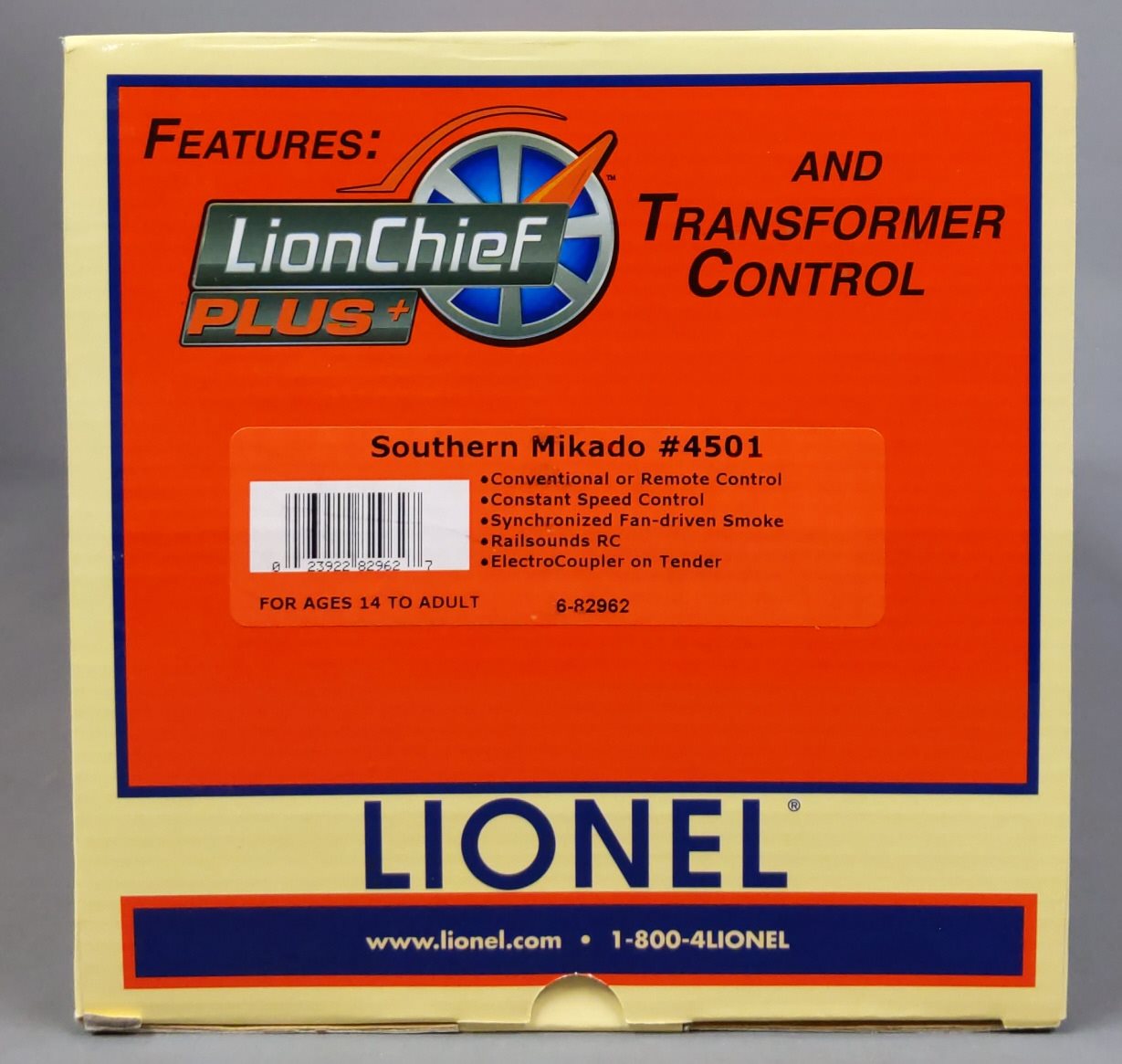 Lionel 6-82962 O Southern Lionchief Plus 2-8-2 Mikado Steam Locomotive #4501