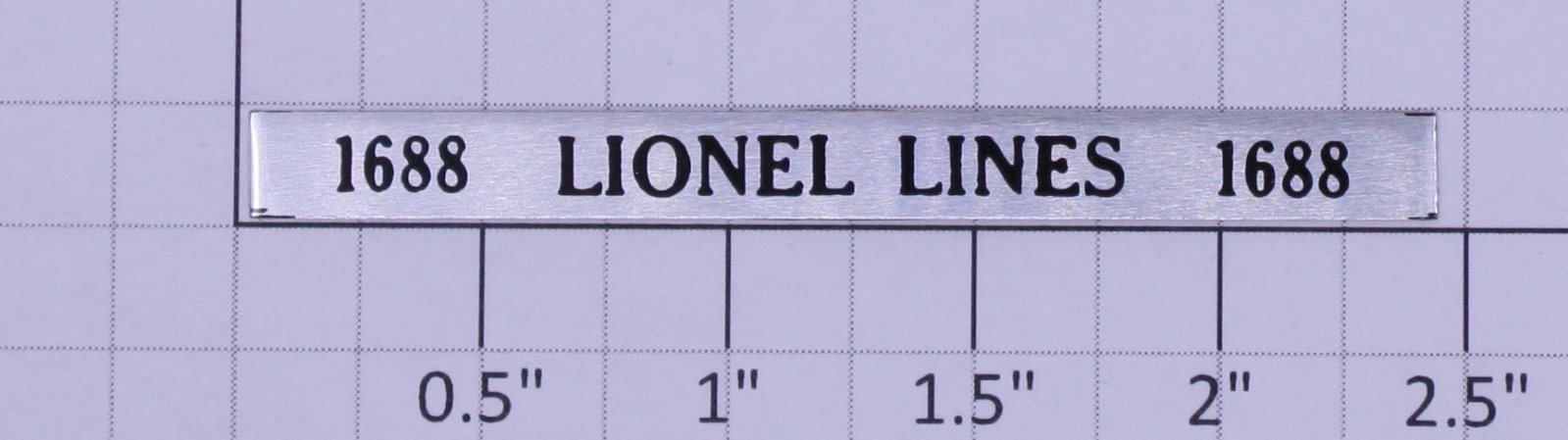 Lionel 1668-88 #1688 Lionel Lines Adhesive Backed Nameplate