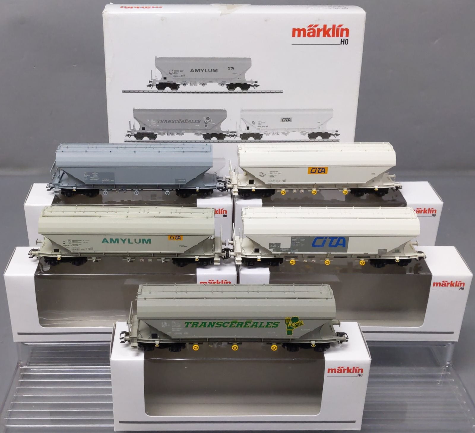 Marklin 46342 HO Scale Deutsche Bahn Grain Hopper 5-Car Set