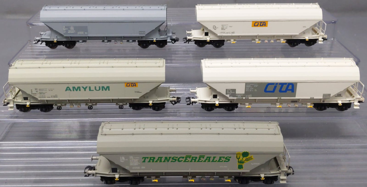 Marklin 46342 HO Scale Deutsche Bahn Grain Hopper 5-Car Set