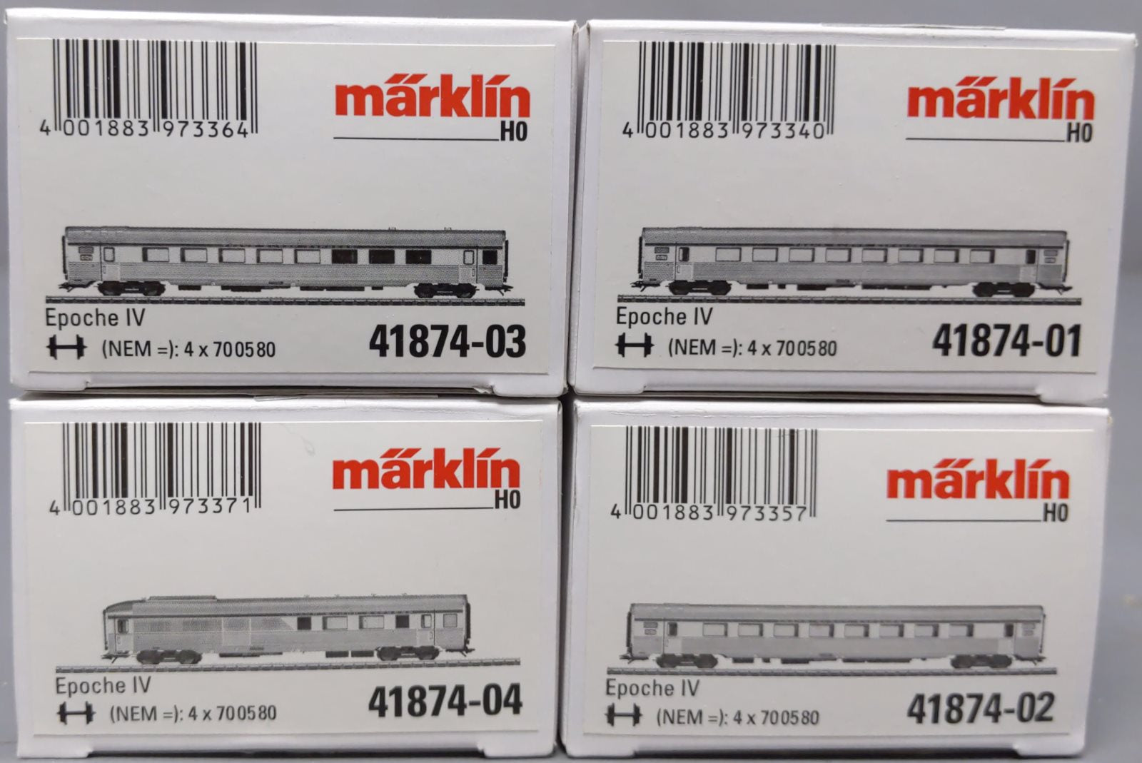 Marklin 41874 HO Scale SNCB/SNCF Tee Passenger Set