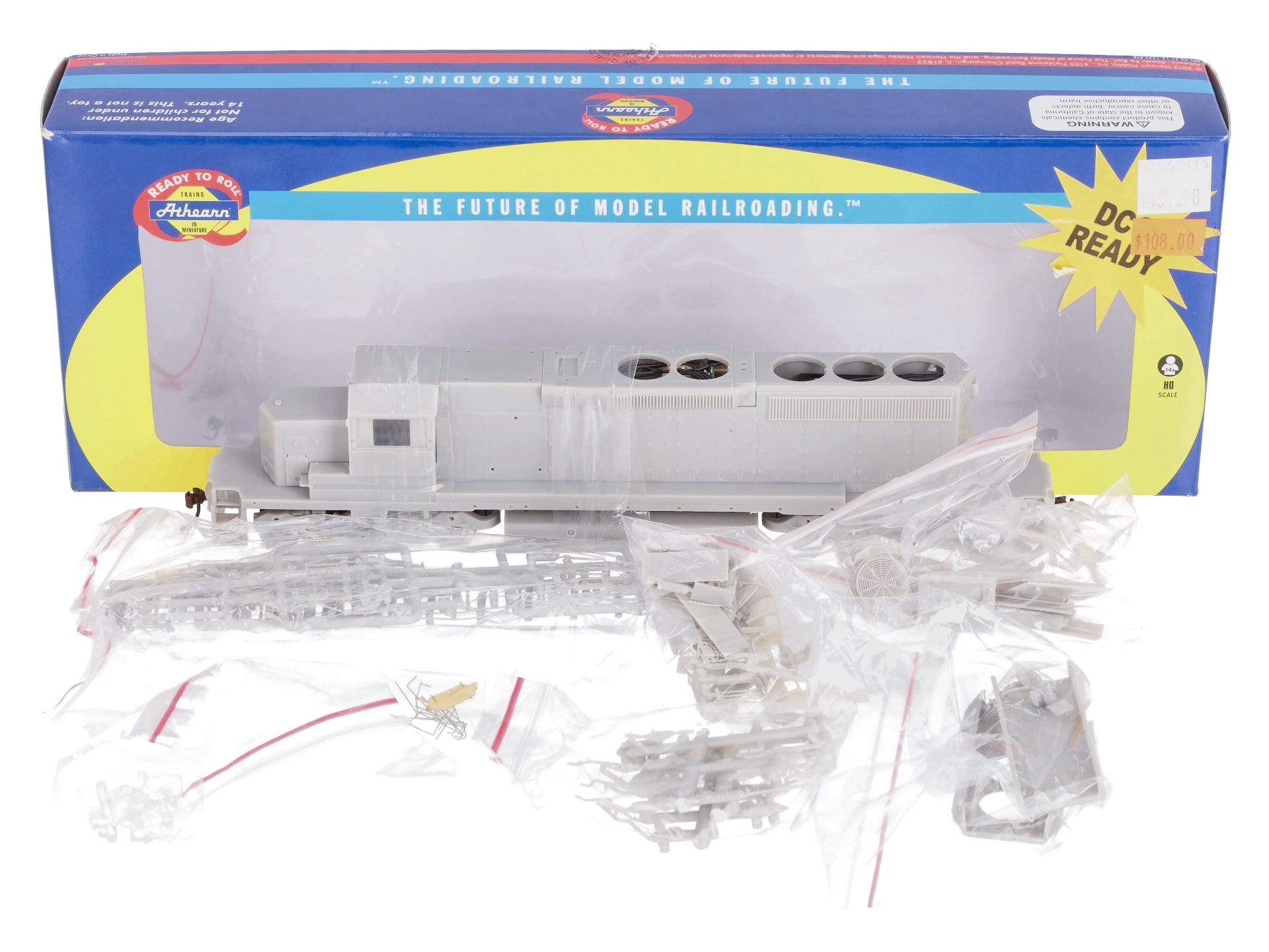 Athearn 95202 HO Undecorated SD40-2 Diesel Locomotive w/88