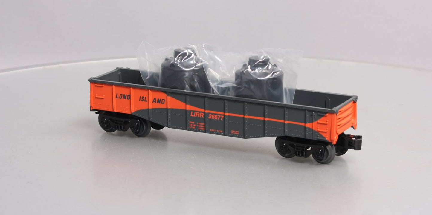 Lionel 6-26677 O Long Island RR Gondola w/ Canisters