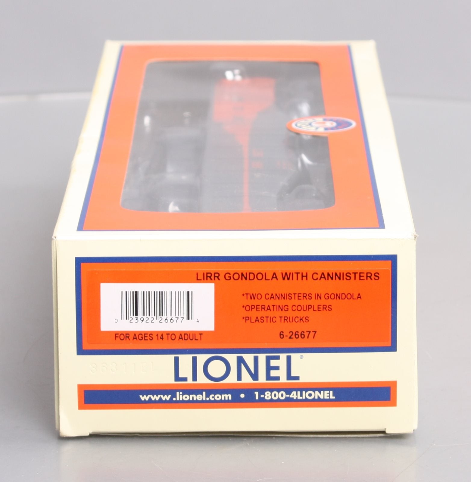 Lionel 6-26677 O Long Island RR Gondola w/ Canisters