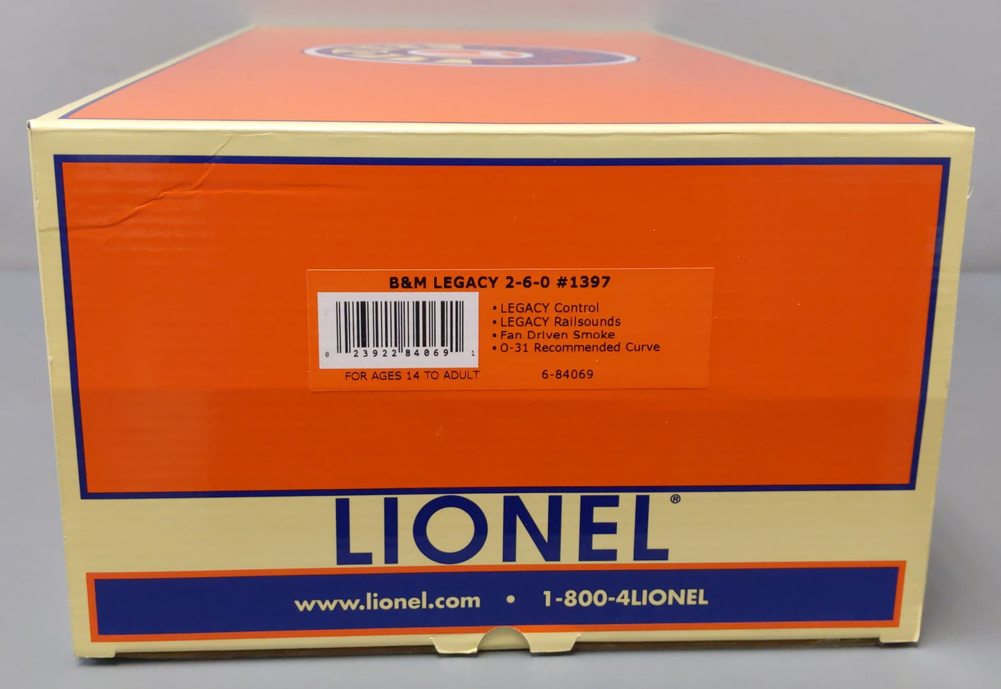 Lionel 6-84069 O Scale BTO Boston & Maine Legacy 2-6-0 Steam Locomotive #1397