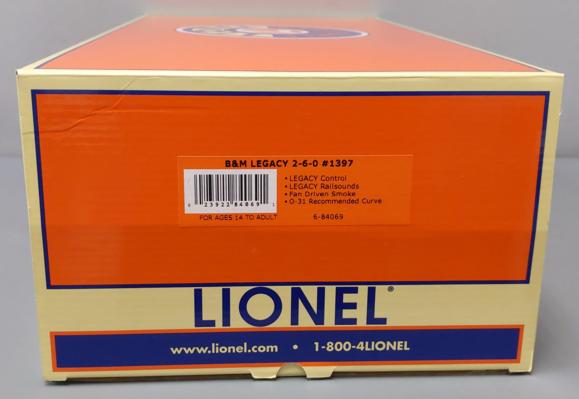 Lionel 6-84069 O Scale BTO Boston & Maine Legacy 2-6-0 Steam Locomotive #1397