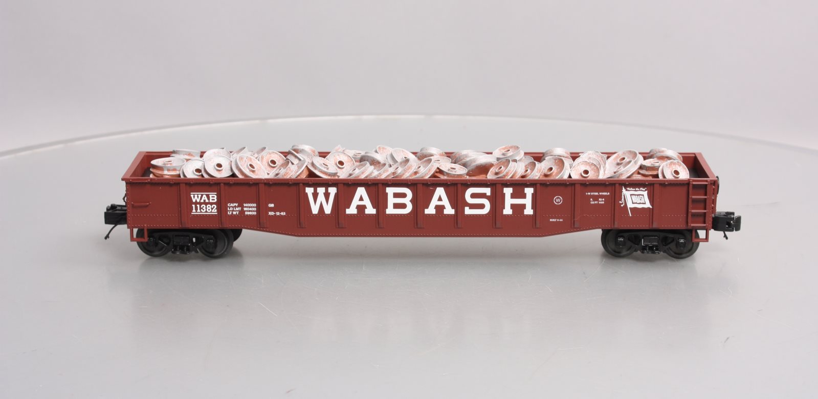 MTH 20-98196 O Wabash Gondola w/Wheel Scrap Load #11382