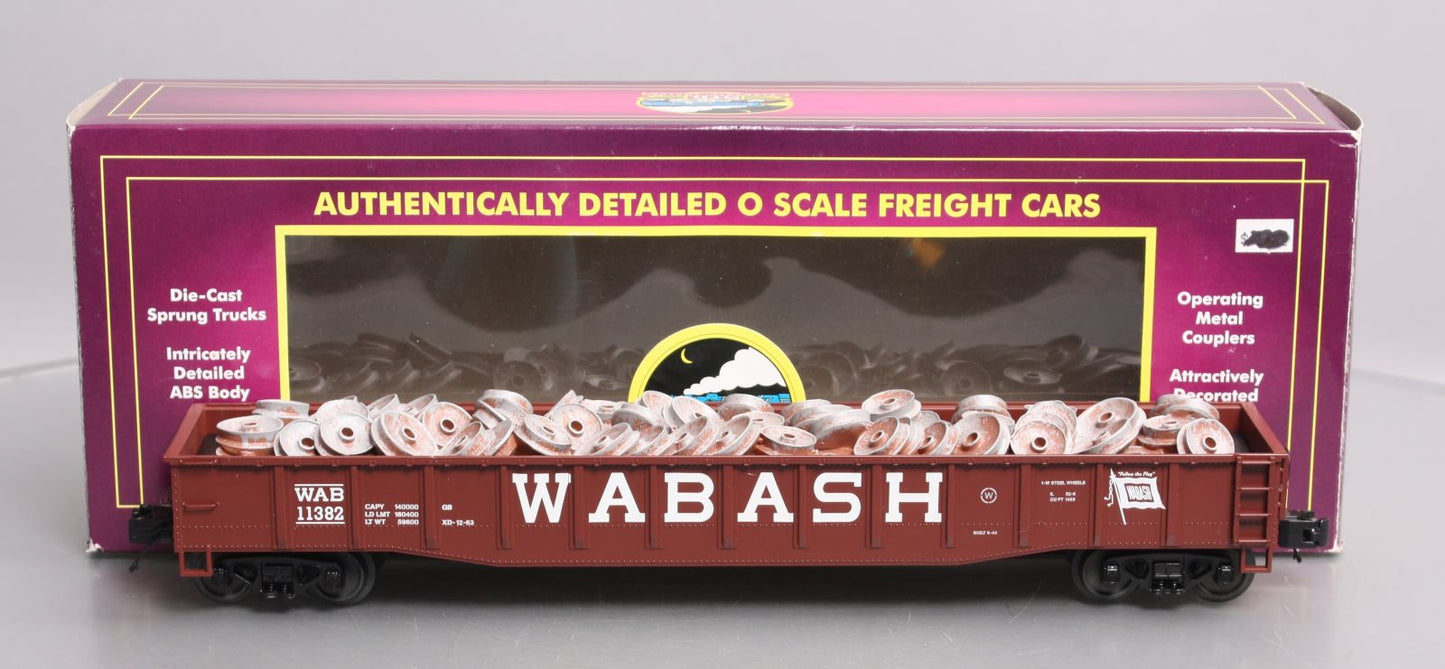 MTH 20-98196 O Wabash Gondola w/Wheel Scrap Load #11382