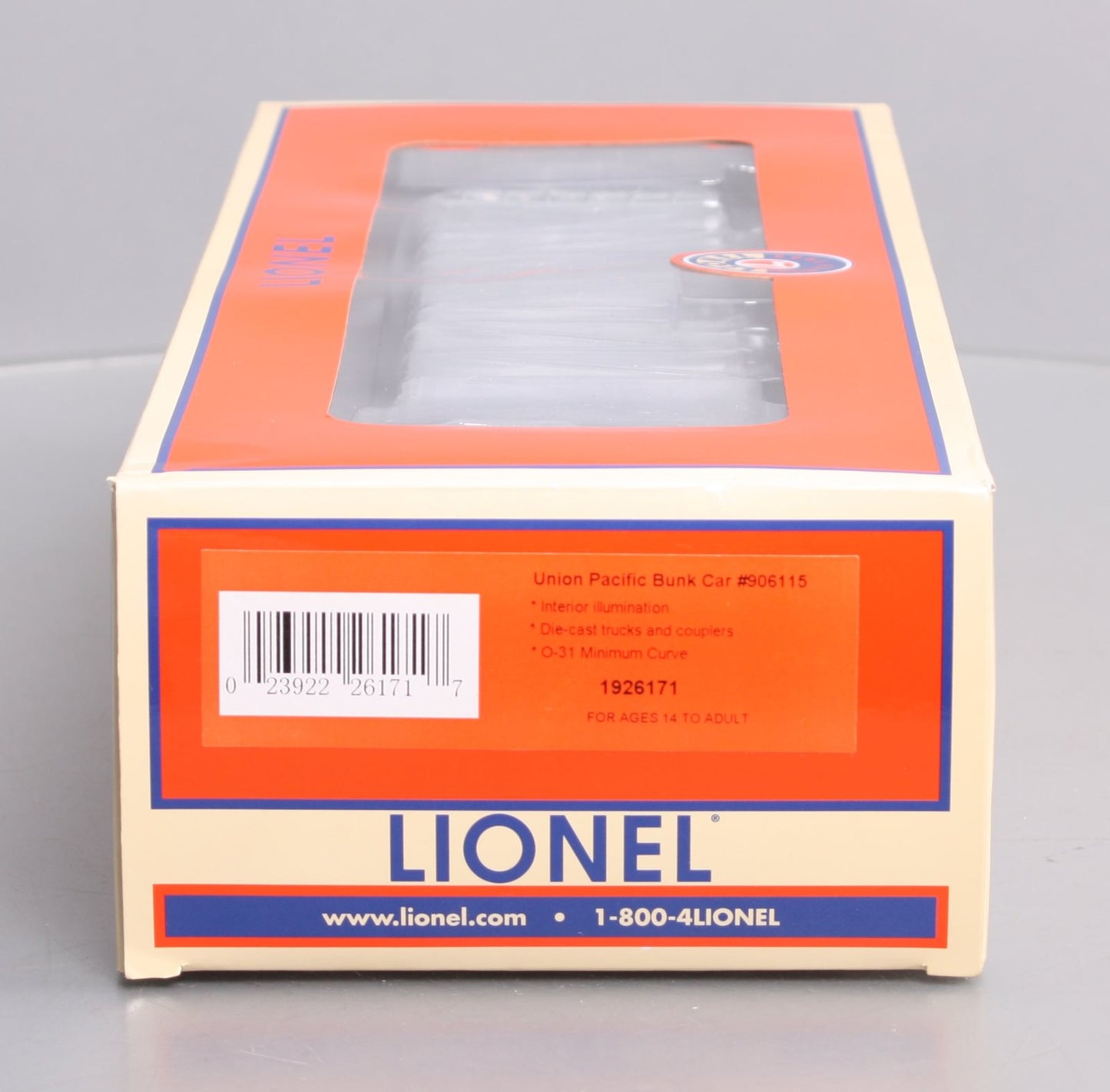 Lionel 1926171 O Union Pacific Bunk Car #906115