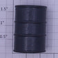 Acme 1000X-1047 Large Glossy Gray Painted Wooden Oil Drum 1 5/8" H x 1 1/8" OD