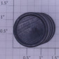 Acme 1000X-1047 Large Glossy Gray Painted Wooden Oil Drum 1 5/8" H x 1 1/8" OD