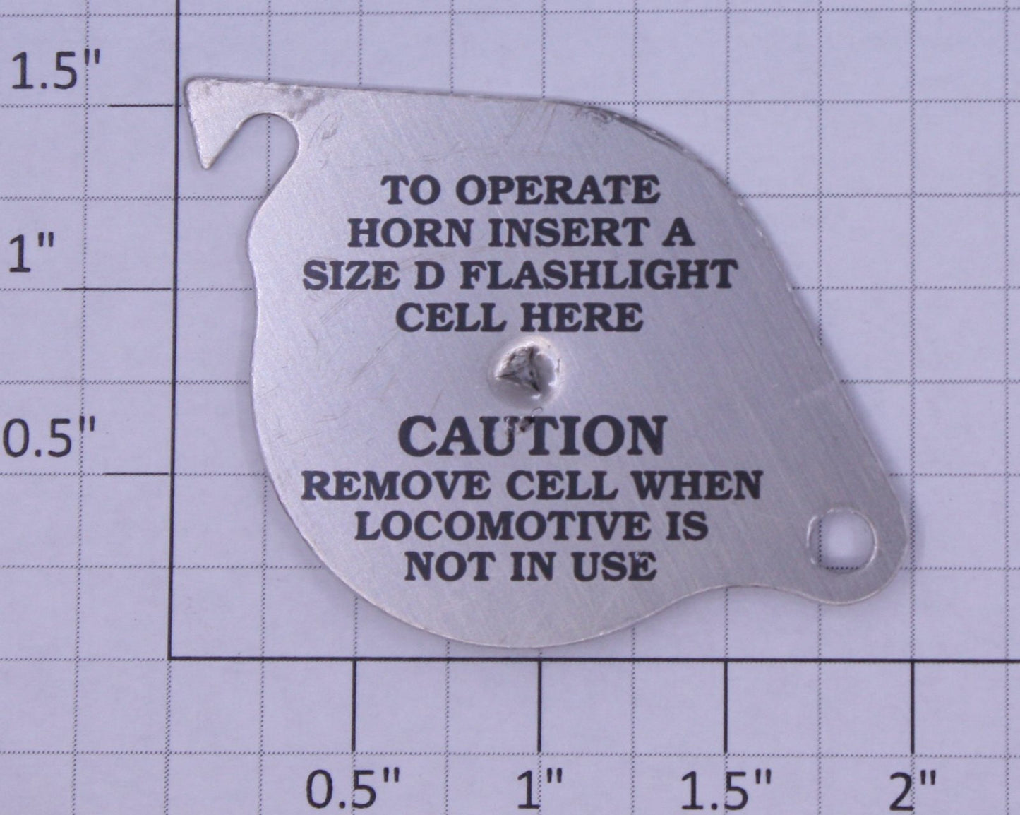 Lionel 2333-129 Battery Cover Swivel Plate With Lettering