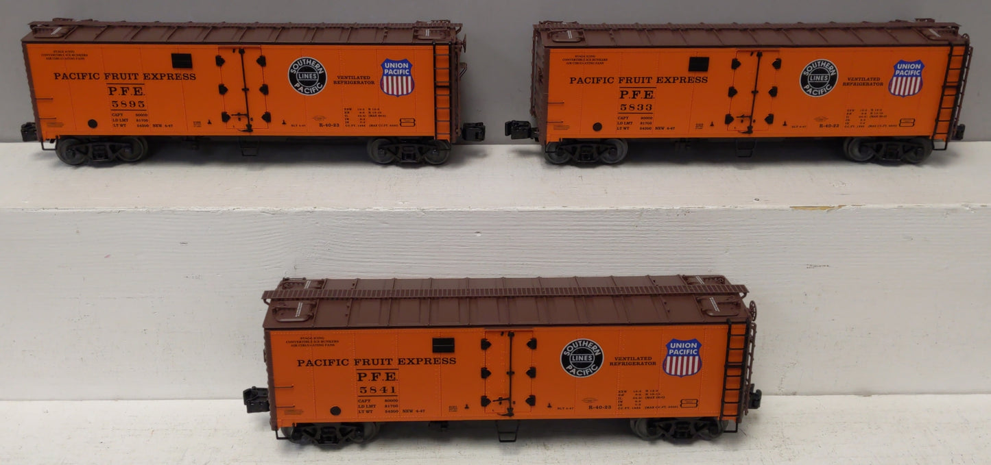 Lionel 6-81908 O Pacific Fruit Express Steel-Side 3-Car Reefer Set