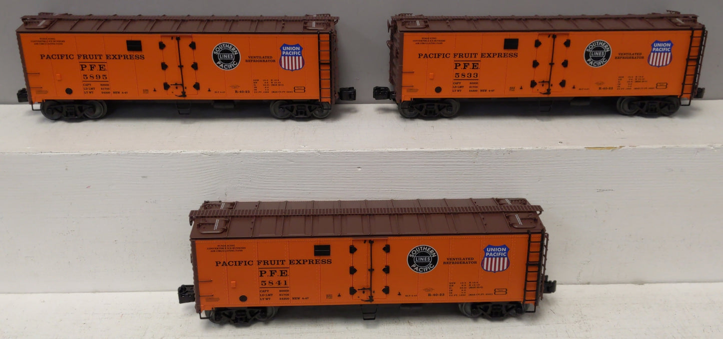 Lionel 6-81908 O Pacific Fruit Express Steel-Side 3-Car Reefer Set